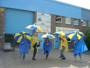 The boss doesn't take well to dry weather, so he had everyone out performing a rain dance for St Swithins Day.