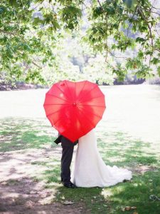 Wedding umbrella photography