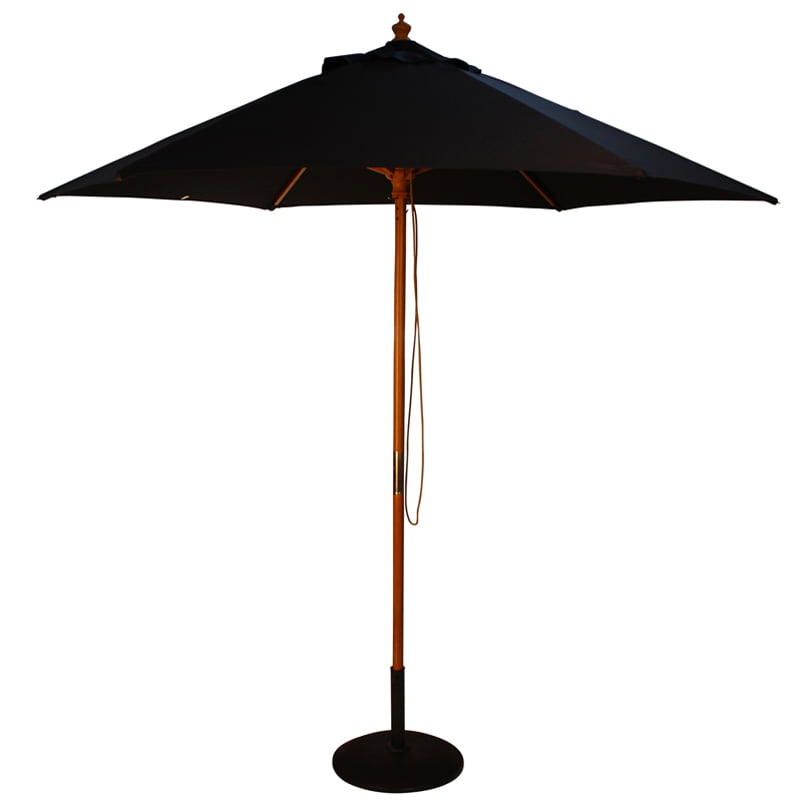 wood pulley parasol black cutout