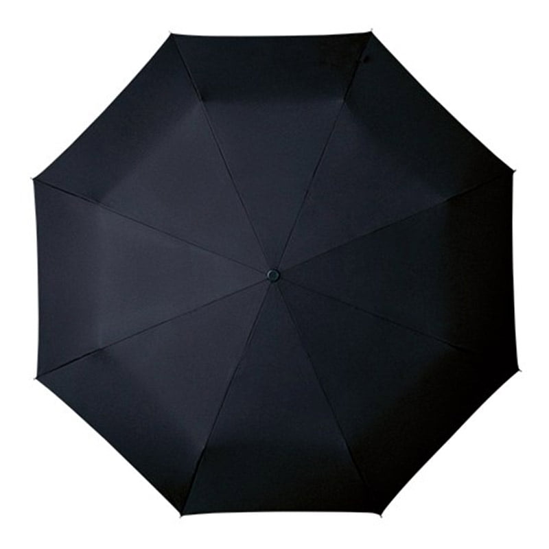 Drizzles Mens Compact Auto Open/Close Umbrella Black 