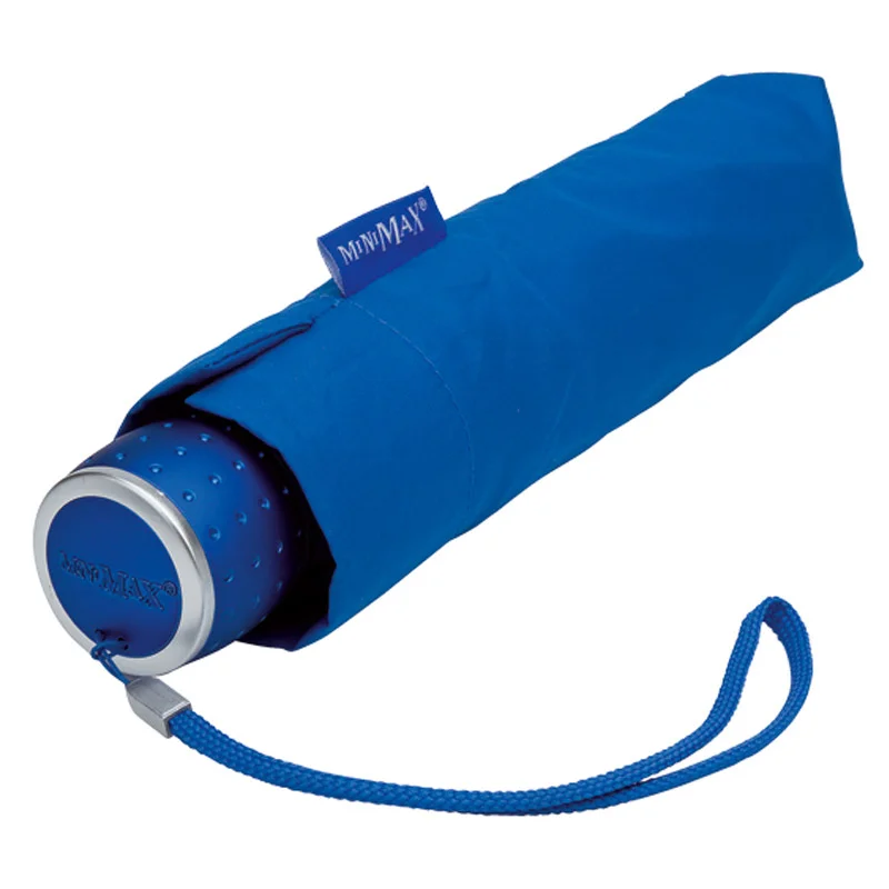 Small Blue Umbrella - the MiniMax Blue Folding Compact Travel Umbrella