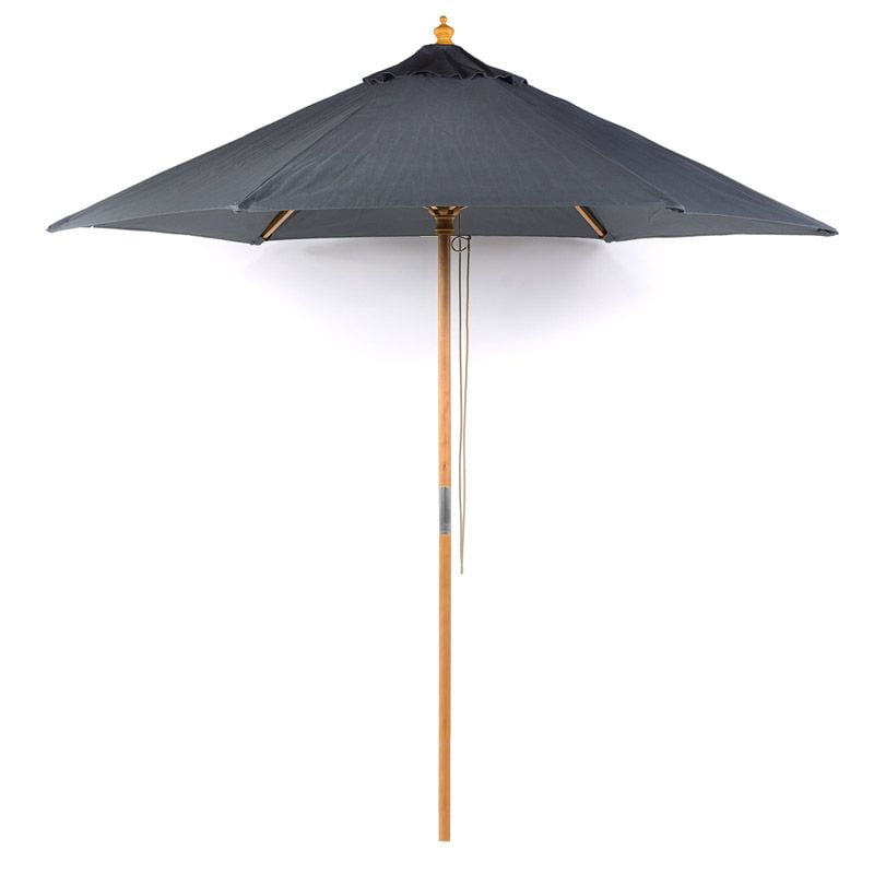 Dark Grey 250cm wood pulley parasol