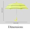Infographic showing dimensions of Kids Hi Vis Safety Umbrella