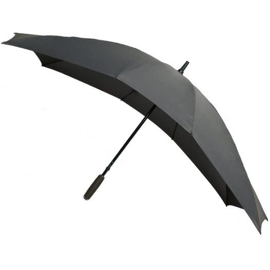 grey double umbrella