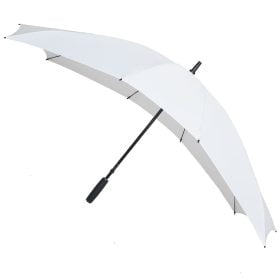 white double umbrella