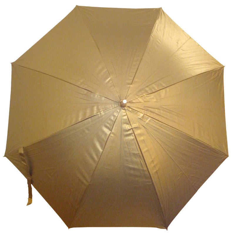 Metallic gold umbrella top view