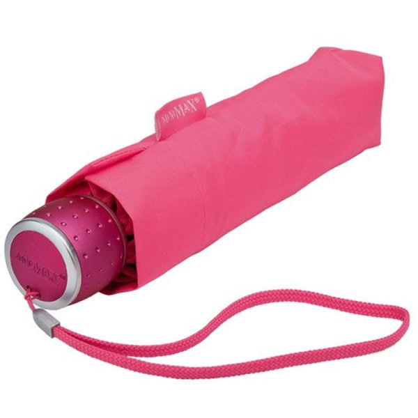 Coffee Pink Pattern Print Automatic Foldable Umbrella
