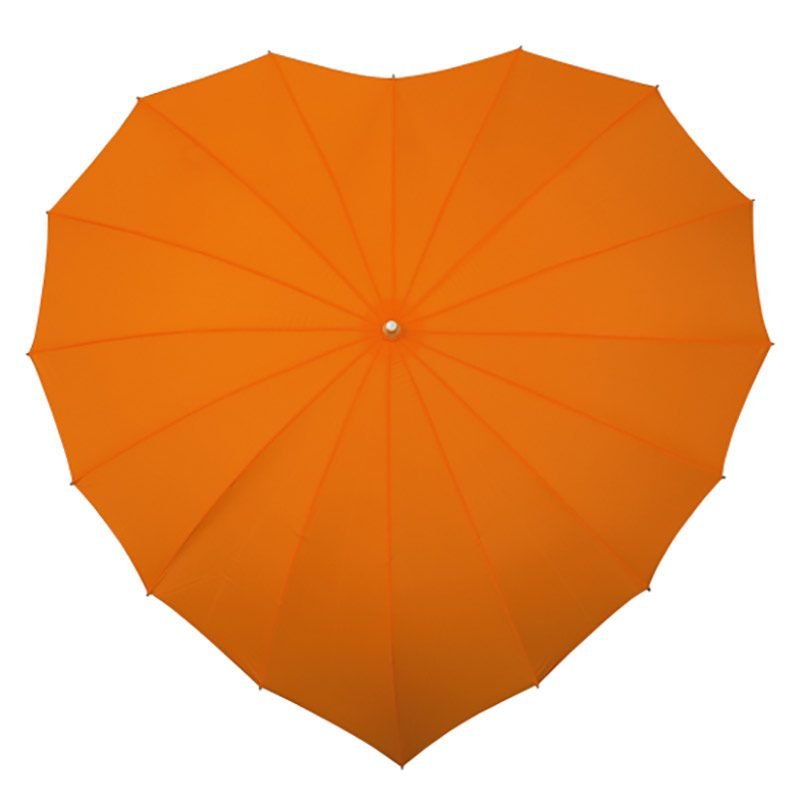 Orange Heart Umbrella
