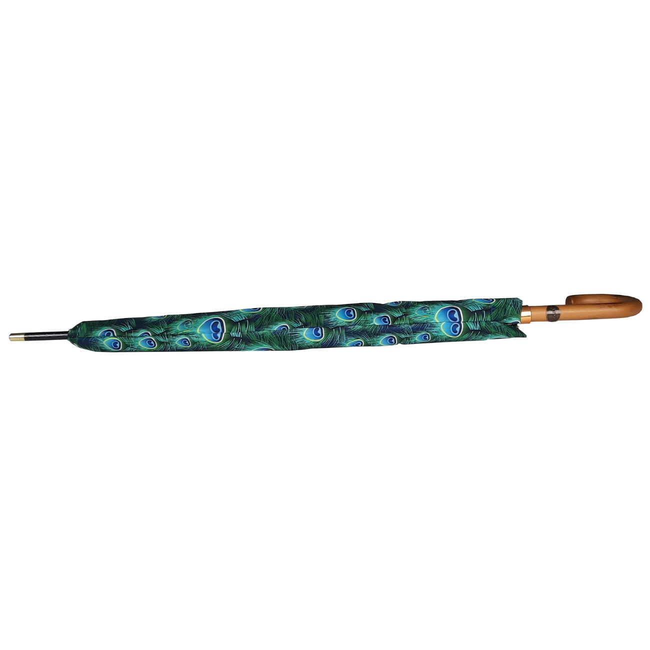 Peacock Rose Feather Pattern Print Foldable Umbrella