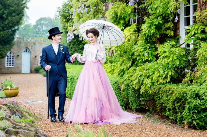 Phoebe Victorian Style Bridal Umbrella