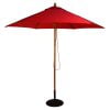 wood pulley parasol red cutout