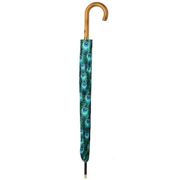 Peacock Design Umbrella Closed With Sleeve