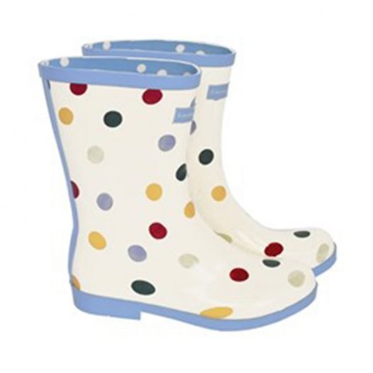 Half Wellington Boots - Butterfly Design with Yellow Silk Bow