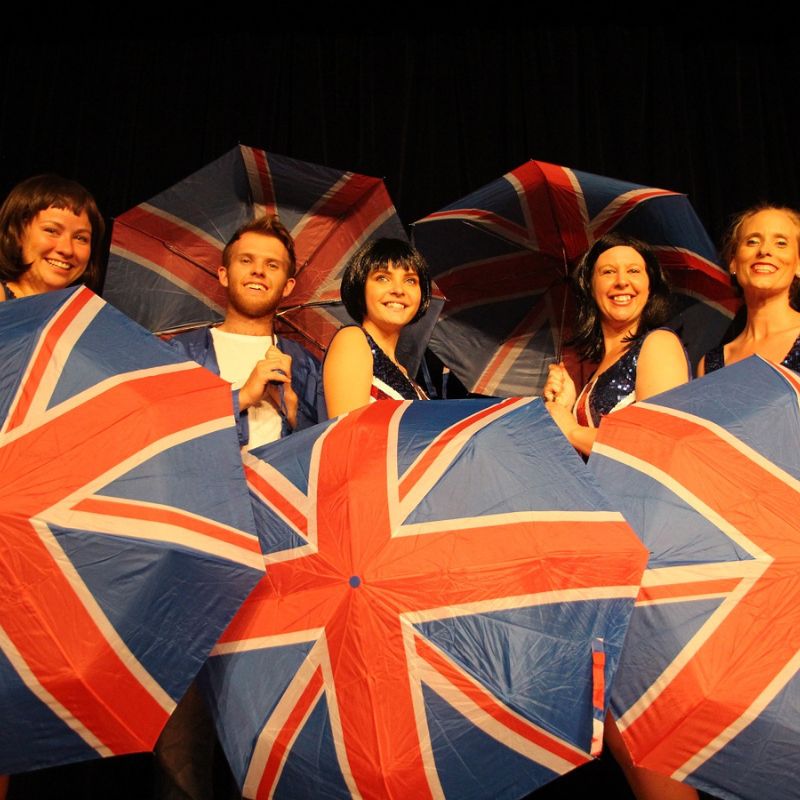 Union jack umbrella at Eurovision