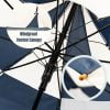 Infographic of Big Top Blue and White Pagoda Vented Auto-Open Golf Umbrella