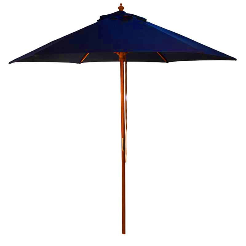Blue 250cm wood parasol