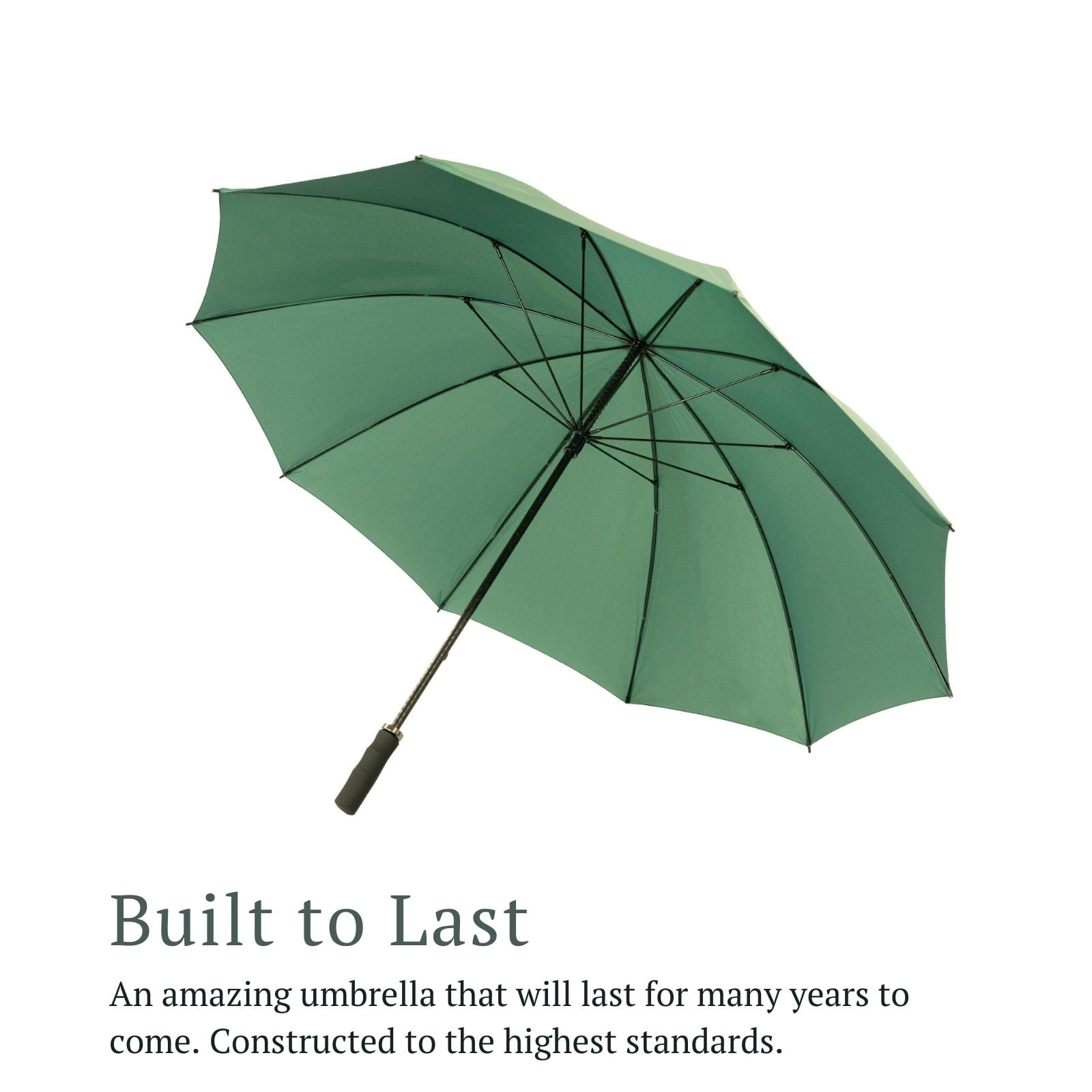StormStar Windproof Green Golf Umbrella infographic about the quality