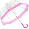 Clear Dome Umbrella Pink Trim