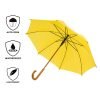 Yellow Wood Stick Umbrella features infographic