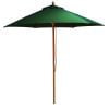 Green 2.5m Wood Pulley Parasol