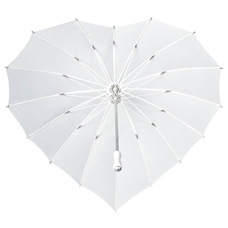 white heart umbrella