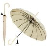 Ivory Cream Oriental Pagoda Umbrella Side Photo