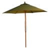 Light green 2.5m wood pulley parasol