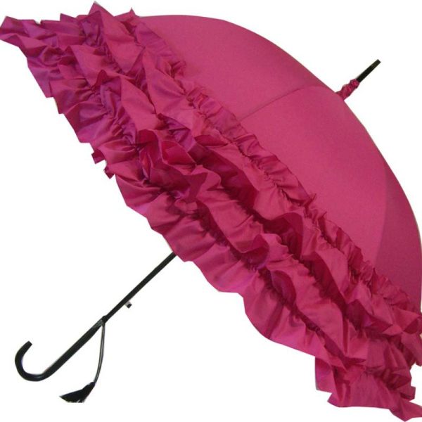 Lulu Frilly Parasol / Pink Umbrella Parasol