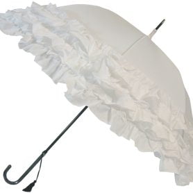 LuLu Frilly White Umbrella Parasol