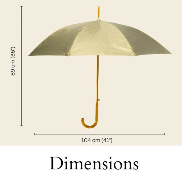 Dimensions Of Metallic Gold Umbrella