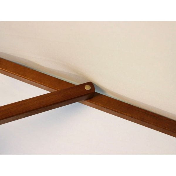 Showing The Strong Rib Connection Of The White 2.5M Wooden Parasol