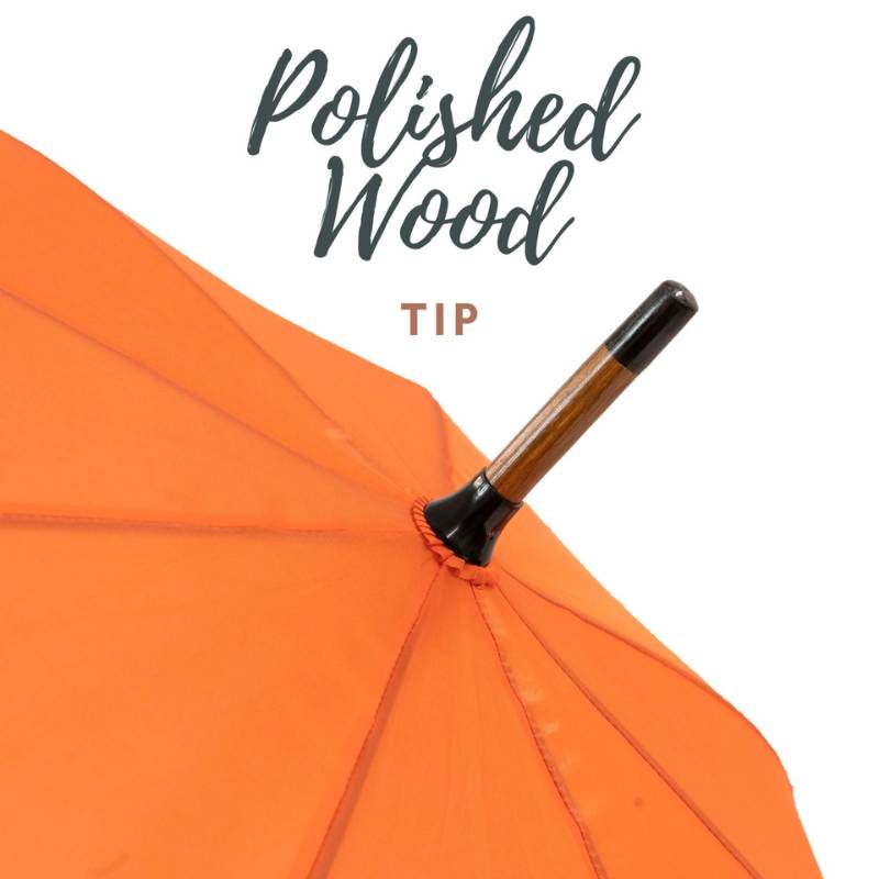Orange Umbrella Wooden Tip