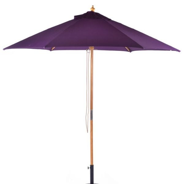 Purple 2.5M Wooden Parasol