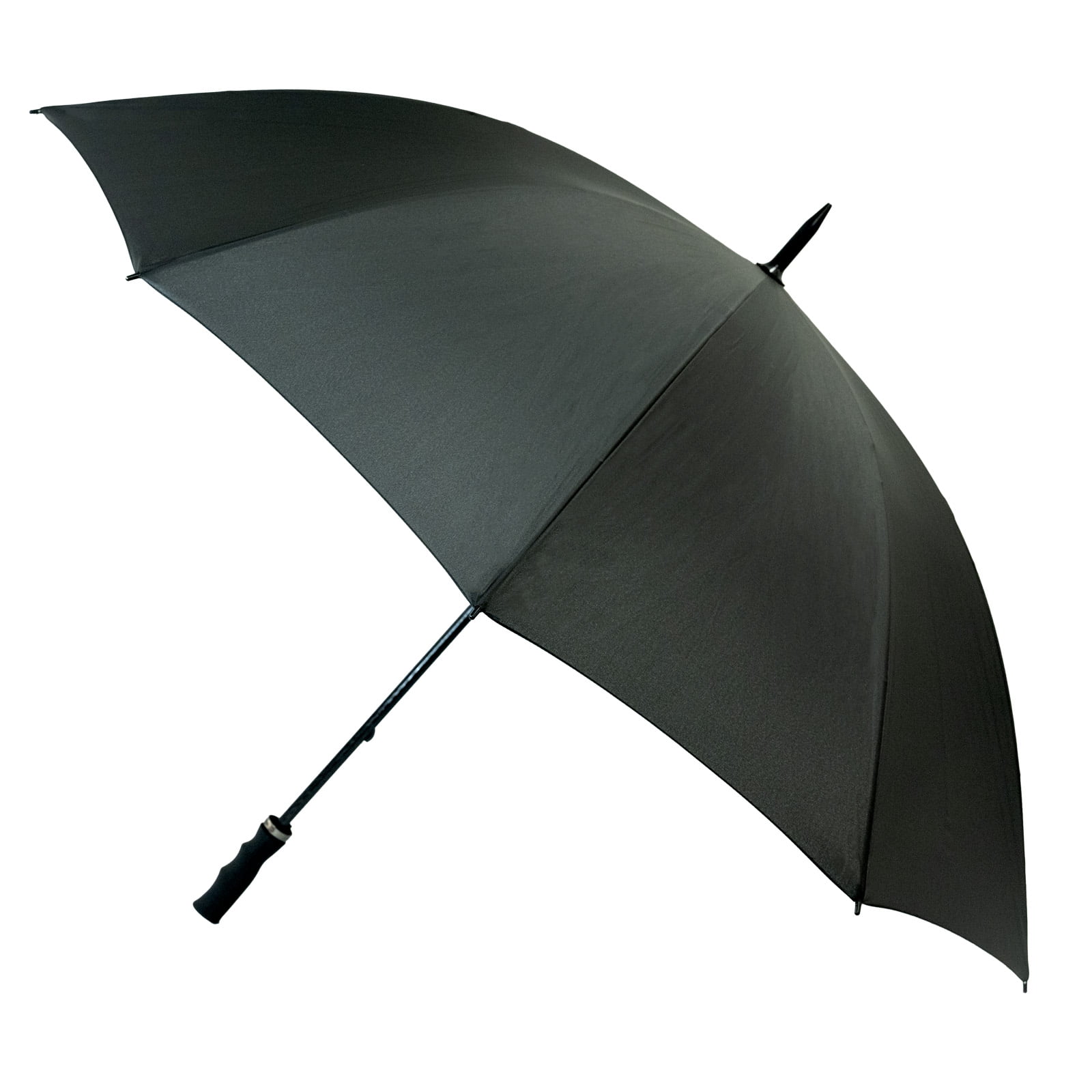 A black golf umbrella, part of our StormStar range of windproof golf umbrellas, here in black.