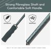 StormStar Windproof Black Golf Umbrella infographic of umbrella handle and shaft