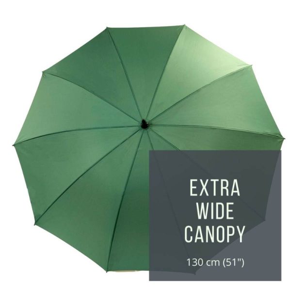 Stormstar Windproof Green Golf Umbrella Infographic About Extra Wide Canopy