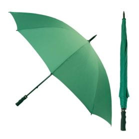 StormStar Windproof Green Golf Umbrella composite image showing both open and closed