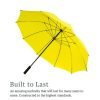 StormStar Windproof Yellow Golf Umbrella infographic about the quality