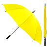 StormStar Windproof Yellow Golf Umbrella composite image showing both open and closed