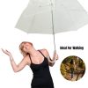 Infographic of Clear Dome Umbrella with White Trim