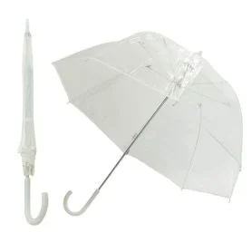 Vision Clear White Trim Dome Umbrella composite image