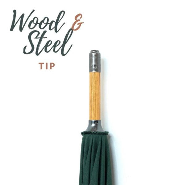 Warwick Green Windproof Walking Umbrella Wood And Steel Tip
