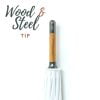 Warwick White Windproof Walking Umbrella wood and steel tip
