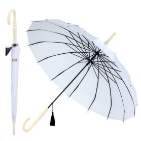 white oriental umbrella