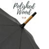 Black Wood Stick Umbrella infographic of wooden tip