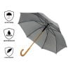 Grey Wood Stick Umbrella features infographic