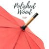 Red Wood Stick Umbrella infographic of wooden tip