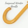 Yellow Wood Stick Umbrella infographic of wooden handle