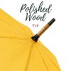 Yellow Wood Stick Umbrella infographic of wooden tip