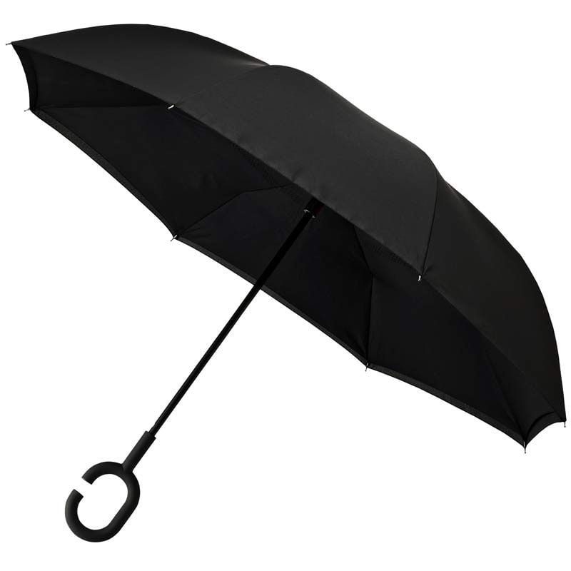 Inside Out Upside Down Umbrella Black